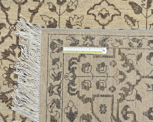 9x12 Zeigler Light Brown Afghan Hand Knotted Wool Area Rug